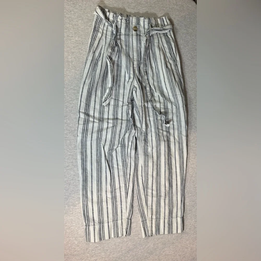 Madewell Linen-Cotton Track / Paperbag Pants – Size‎ 00